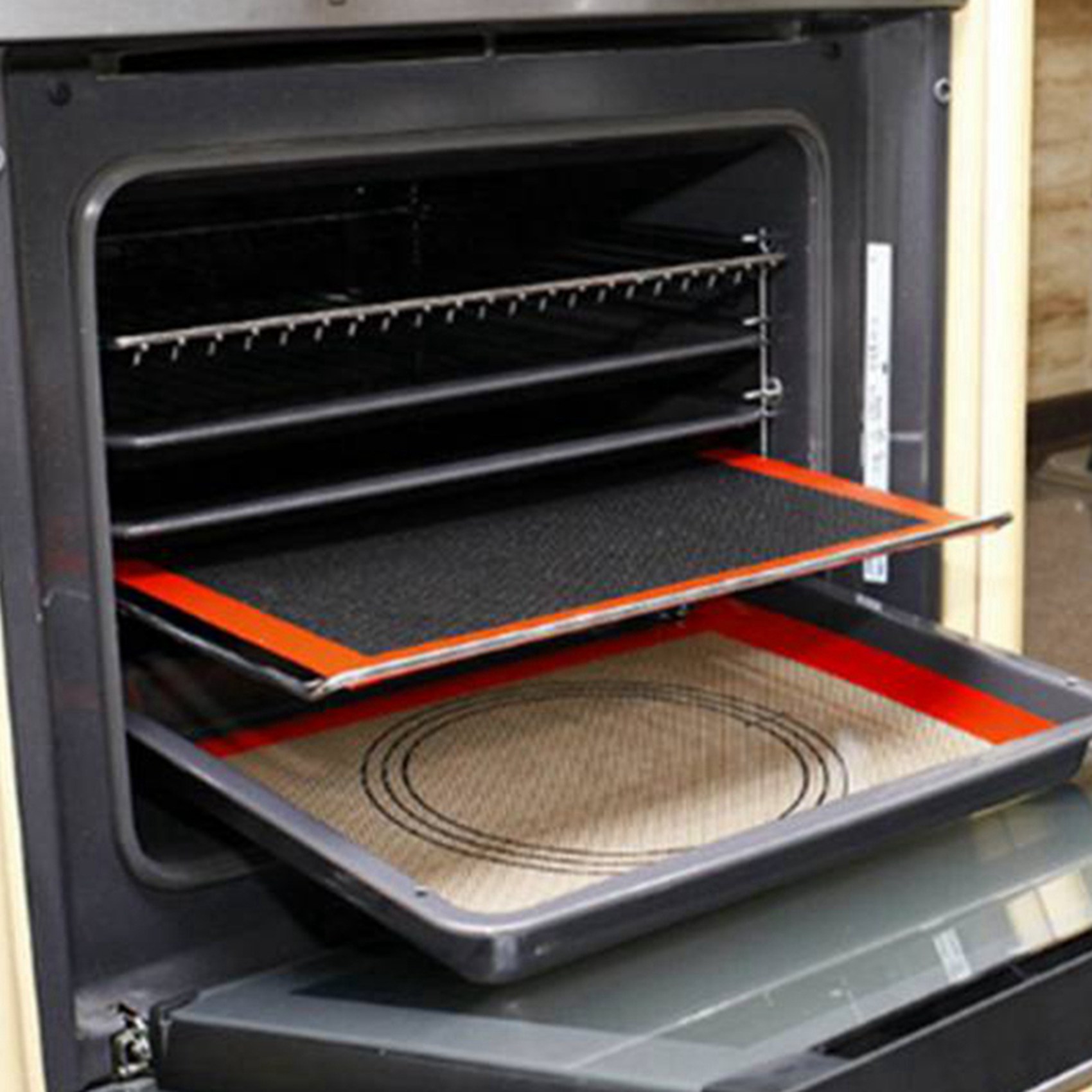 Kitchen Appliances Oven - SYW-อุปกรณ์เสริมสำหรับการอบขนมปัง/บิสกิต/ในครัว แผ่นรองอบซิลิโคนแบบมีรู แผ่นรองอบกันติดสำหรับเตาอบ 6 ชิ้น