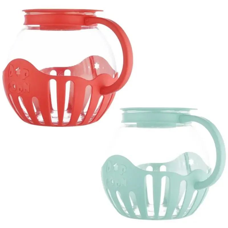 Air Popcorn Maker - เครื่องทำป๊อปคอร์นแบบไมโครเวฟ ขนาด 2.25 ควอร์ต ทำจากแก้วบอโรซิลิเกต อุปกรณ์ครัวสำหรับทำป๊อปคอร์นโฮมเมด