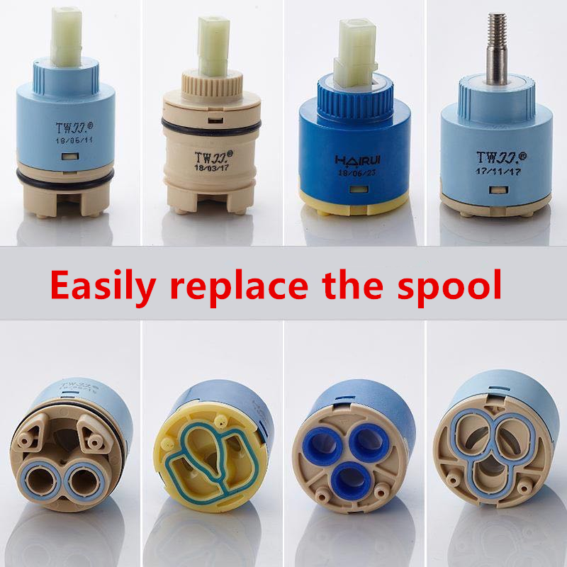 Kitchen Appliances Design - แตะผสมสูง Spool Valve 25มม./35มม./40มม.ก๊อกน้ำเซรามิคตลับก๊อกน้ำผสมห้องครัวอ่างล้างหน้าฝักบัว