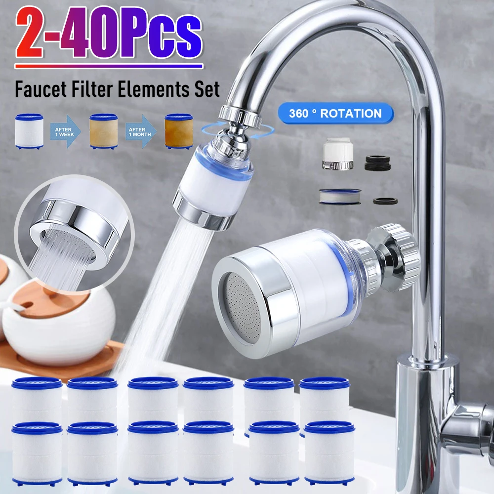 Kitchen Appliances Design - ไส้กรองก๊อกน้ำ เครื่องกรองน้ำ กำจัดคลอรีน โลหะหนัก อะแดปเตอร์ก๊อกน้ำ ไส้กรองใยฝ้าย