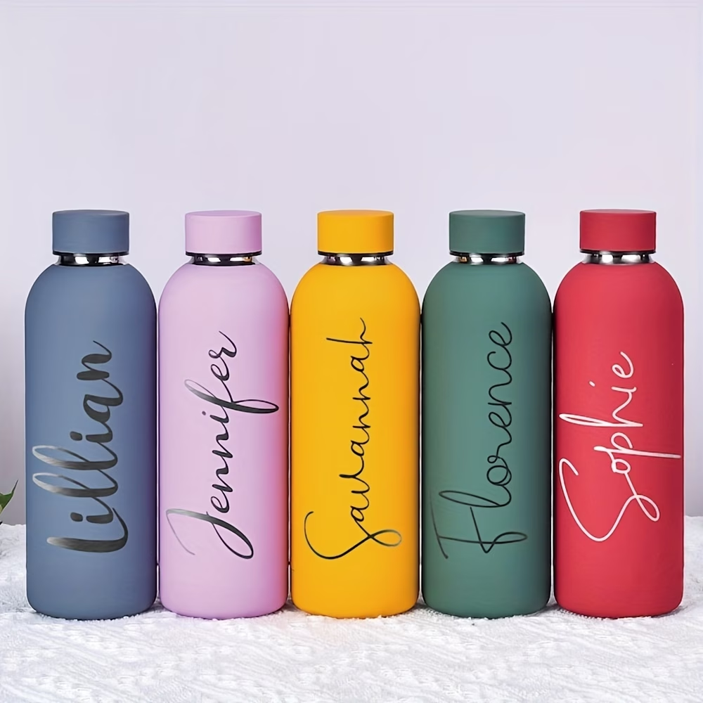 Kitchen Appliances Organizer - ขวดน้ำสแตนเลสแบบกำหนดเองพร้อมสลักชื่อ เหมาะสำหรับการจัดเก็บที่บ้านและในครัว และเป็นของขวัญที่ดีที่สุดสำหรับครอบครัว