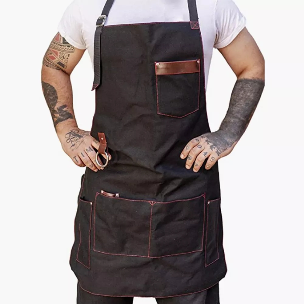 Kitchen Appliances Hobart - ผ้ากันเปื้อนทำครัวคุณภาพสูงสำหรับมือโปรเชฟกันน้ำสำหรับผู้ชายผ้าแคนวาสพร้อมกระเป๋าผ้ากันเปื้อนสำหรับเป็นของขวัญ