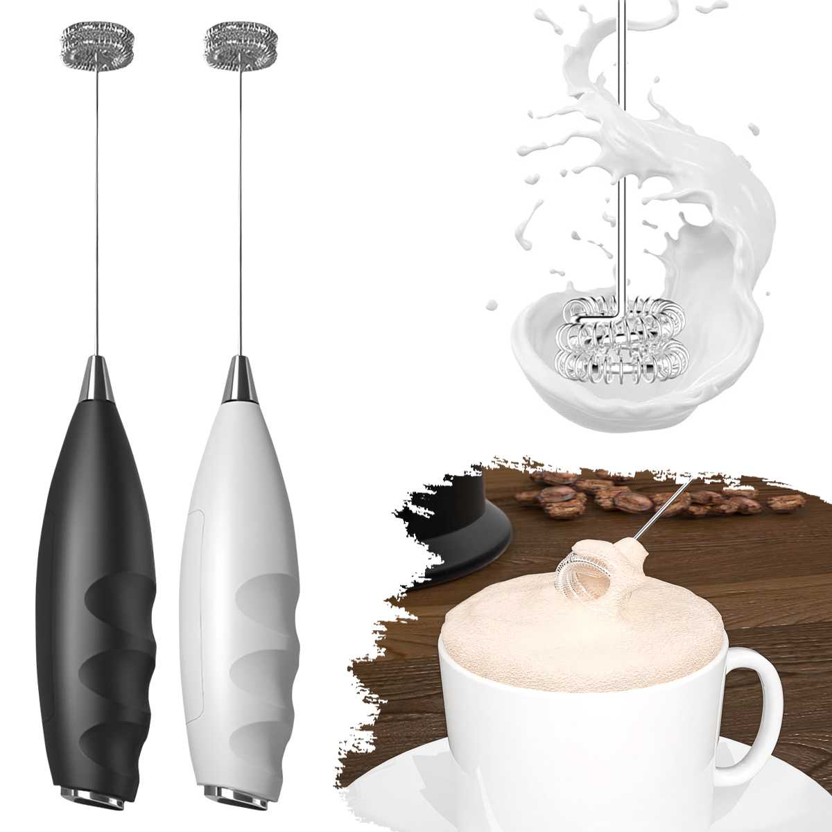 Kitchen Appliances B&Q - เครื่องตีฟองนมไฟฟ้า เครื่องผสมเครื่องดื่มไร้สาย เหมาะสำหรับกาแฟ มัทฉะ อุปกรณ์ครัว