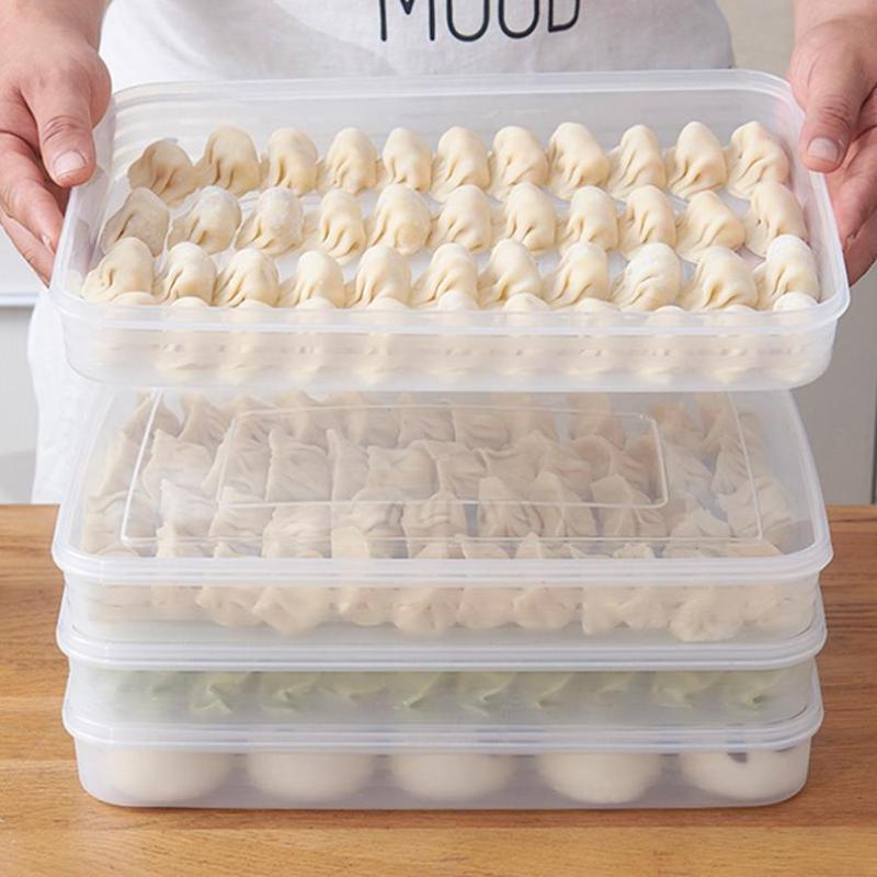 Kitchen Appliances Organizer - กล่องเก็บของในครัวแบบใหม่ กล่องจัดระเบียบตู้เย็น ภาชนะใสสำหรับเก็บอาหาร ถาดสำหรับเก็บเกี๊ยว ผลไม้ ผัก