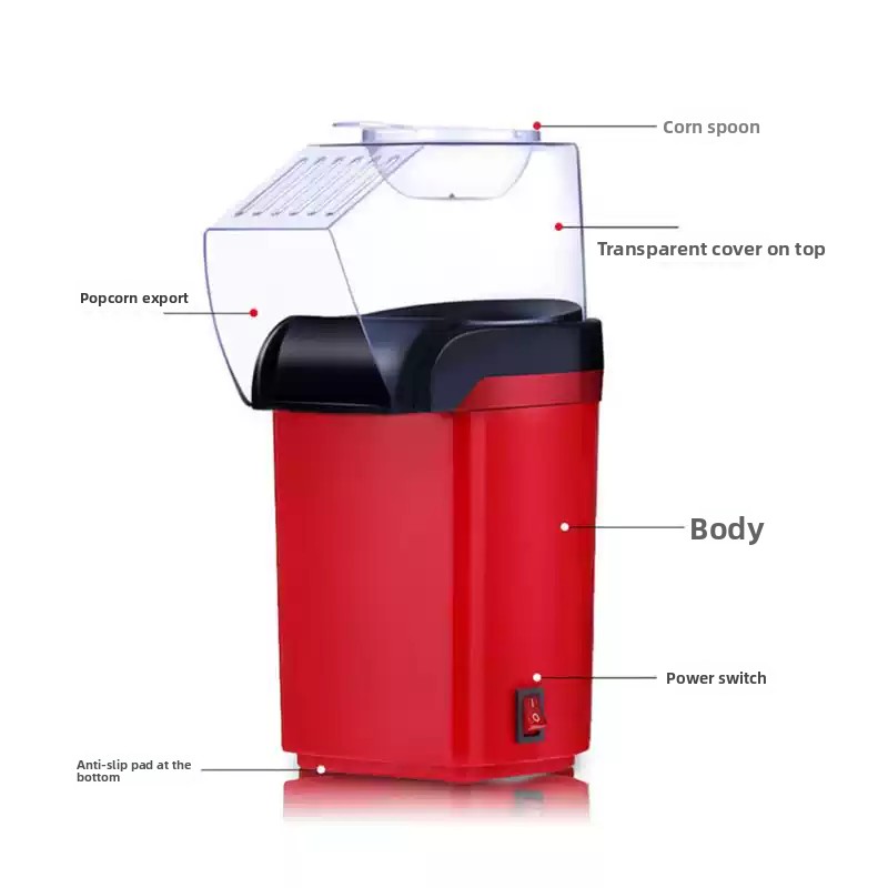 เครื่องทำข้าวโพดคั่วแบบไร้น้ำม - Air Popcorn Maker บทวิจารณ์และราคา