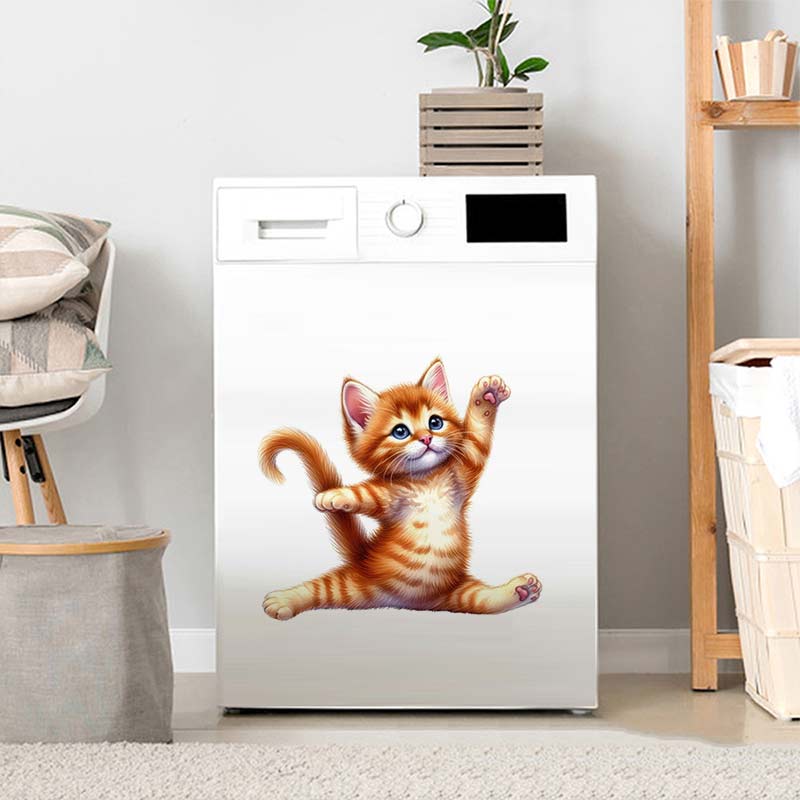 สติกเกอร์ติดผนังรูปแมวโยคะแบบล - Kitchen Appliances Design บทวิจารณ์และราคา