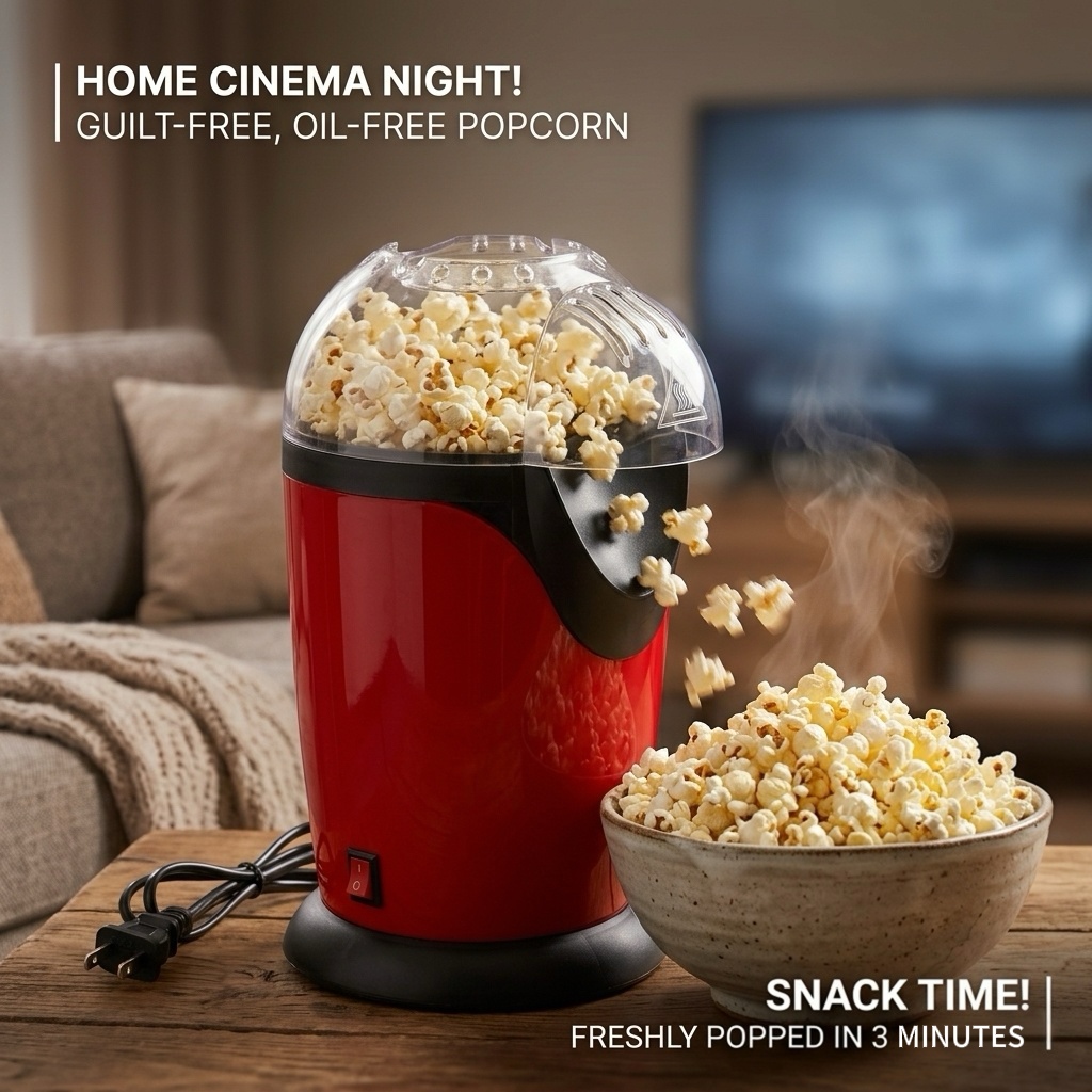 เครื่องทำป๊อปคอร์นไฟฟ้า 2.5 ลิ - Air Popcorn Maker บทวิจารณ์และราคา