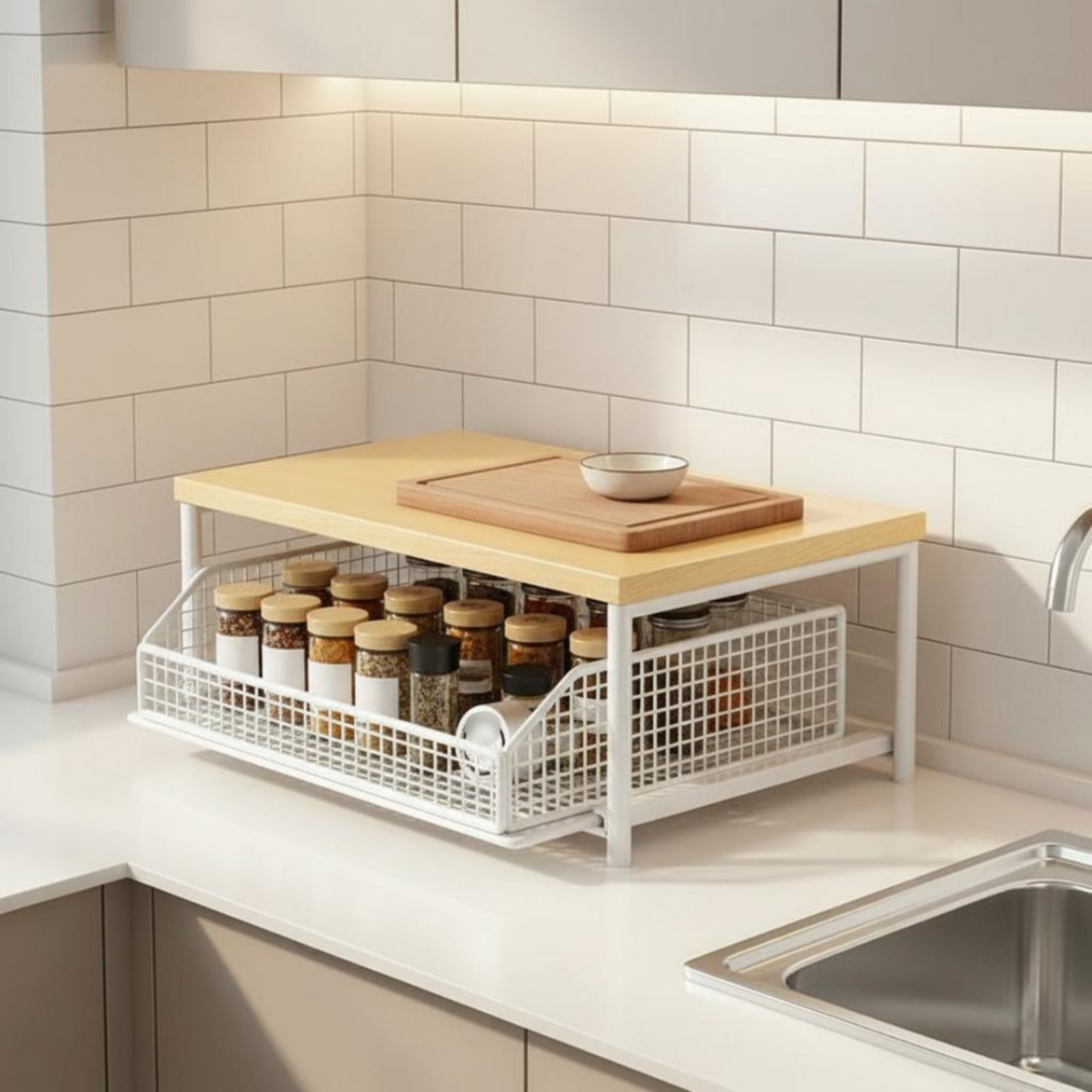 ชั้นวางของในครัว 2 ชั้น ประหยั - Kitchen Appliances Usa บทวิจารณ์และราคา