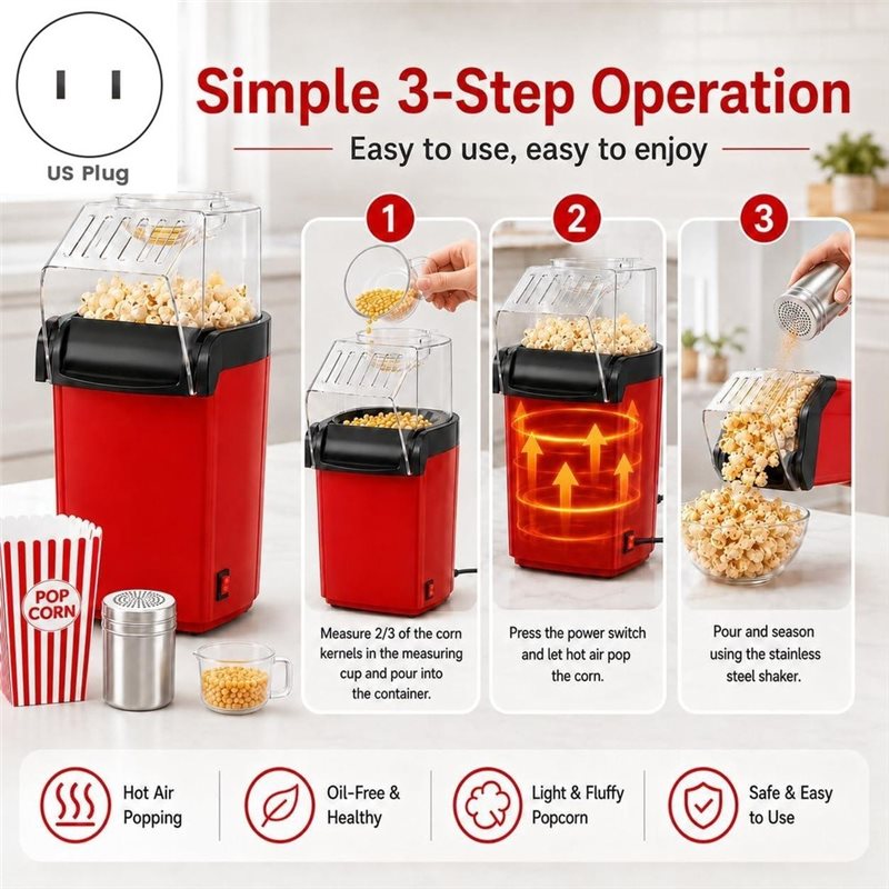 เครื่องทำป๊อปคอร์นด้วยลมร้อน A - Air Popcorn Maker บทวิจารณ์และราคา