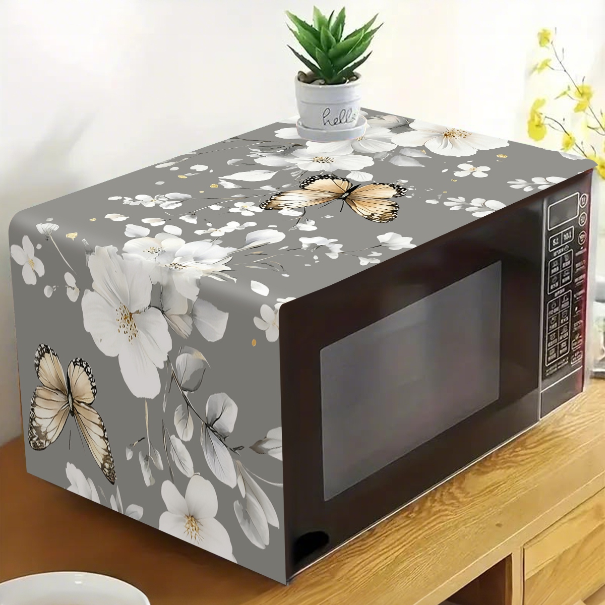 1 ชิ้น ผ้าคลุมกันฝุ่นไมโครเวฟล - Kitchen Appliances Design บทวิจารณ์และราคา