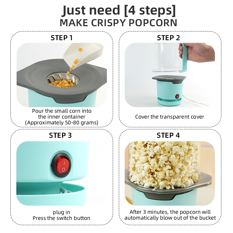 เครื่องทำป๊อปคอร์นแบบใช้ในบ้าน - Air Popcorn Maker บทวิจารณ์และราคา
