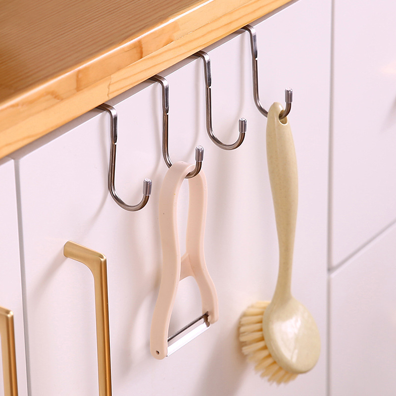 5PC 304 ตะขอสแตนเลสเจาะฟรี Dou - Kitchen Appliances Organizer บทวิจารณ์และราคา