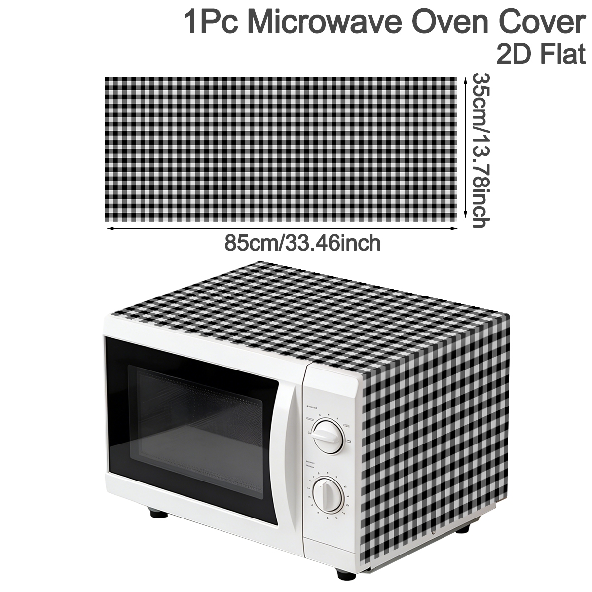 ผ้าคลุมเตาไมโครเวฟลายสก๊อตสีขา - Kitchen Appliances Oven บทวิจารณ์และราคา