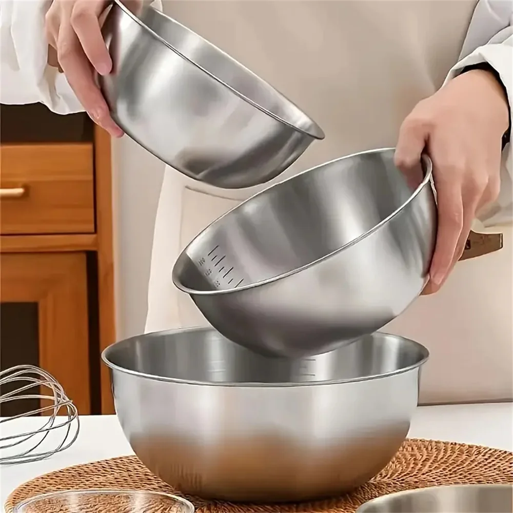 ชุดชามสแตนเลส 1-3 ใบ พร้อมสเกล - Kitchen Appliances Organizer บทวิจารณ์และราคา