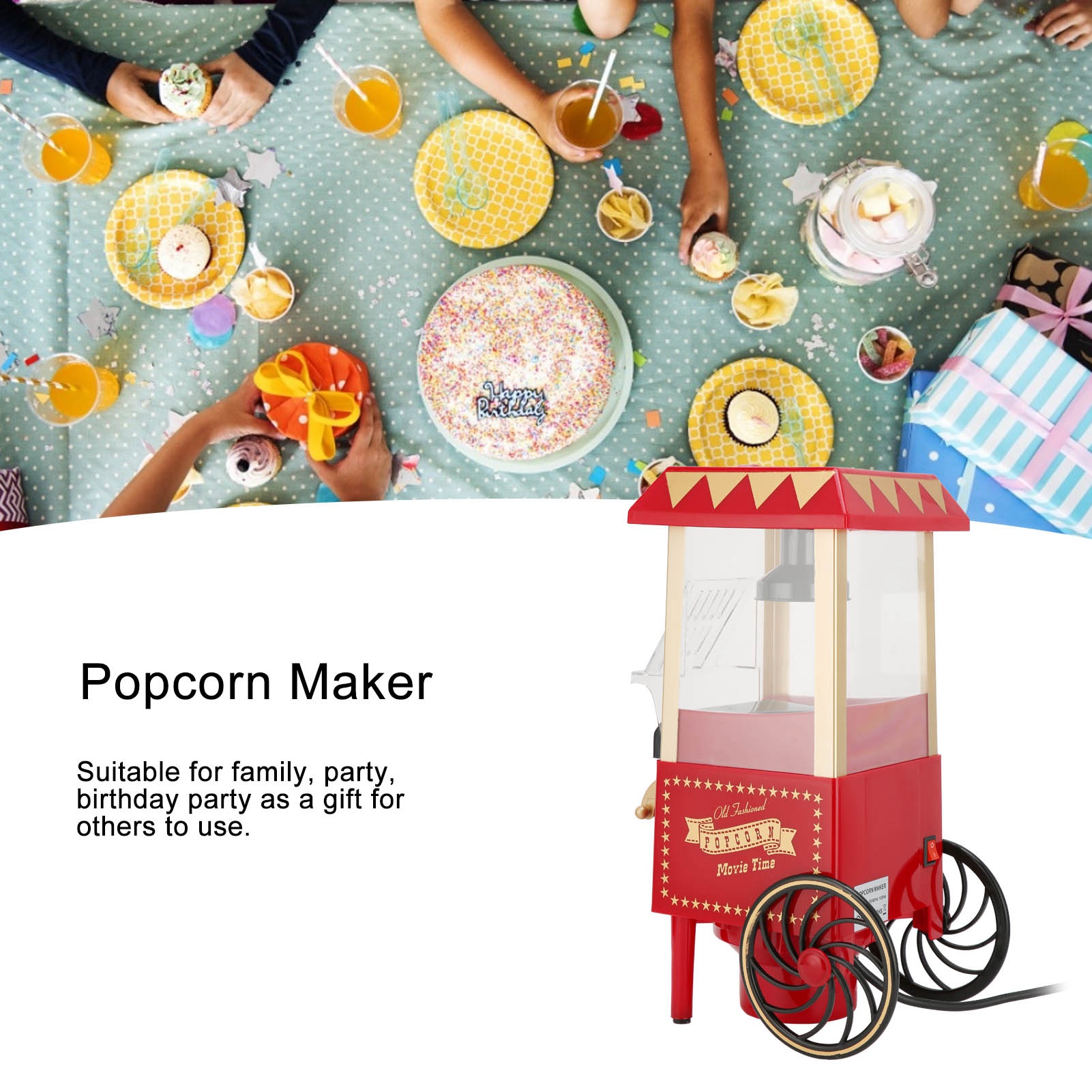 เครื่องทำป๊อปคอร์นอัตโนมัติ รุ - Air Popcorn Maker บทวิจารณ์และราคา