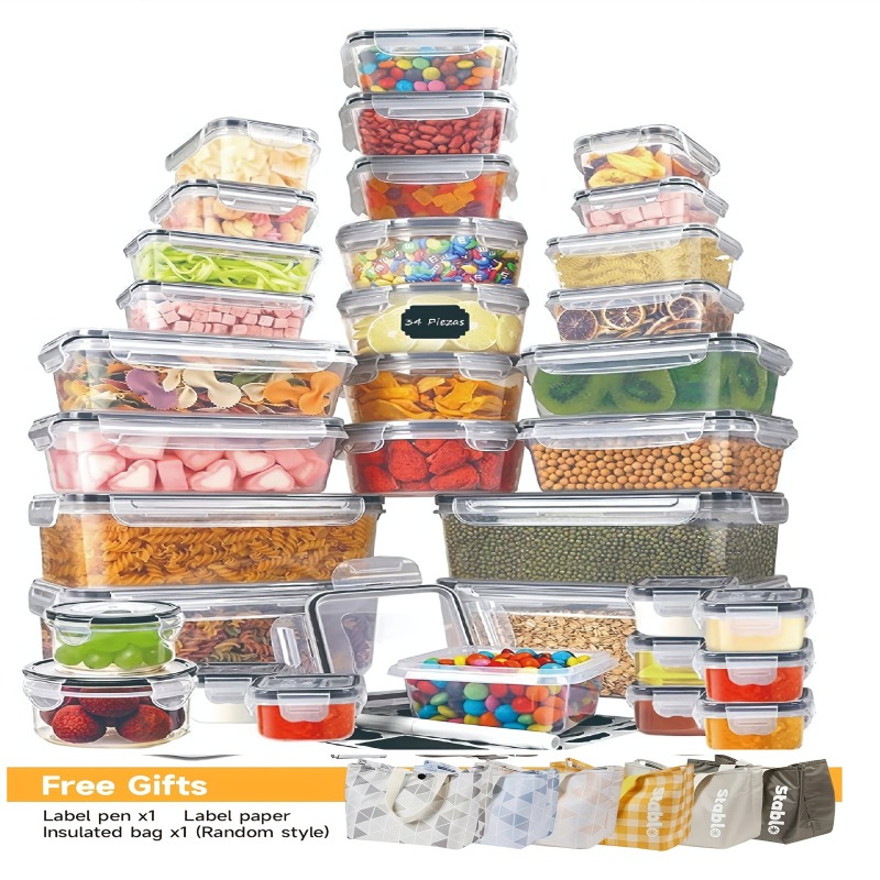 ชุดเก็บอาหารปลอดสาร BPA 48 ชิ้ - Kitchen Appliances Organizer บทวิจารณ์และราคา